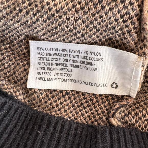 Ava & Viv Sweater 1X Brown Black Cheetah Leopard Print Crewneck - Picture 4 of 8